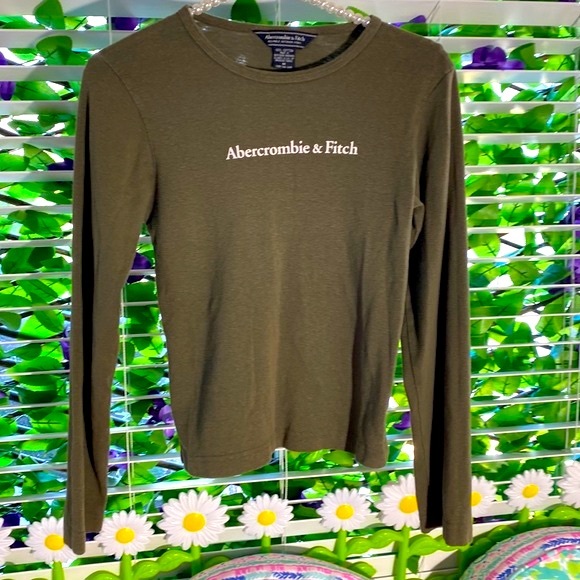 Abercrombie & Fitch olive green top - Picture 1 of 4
